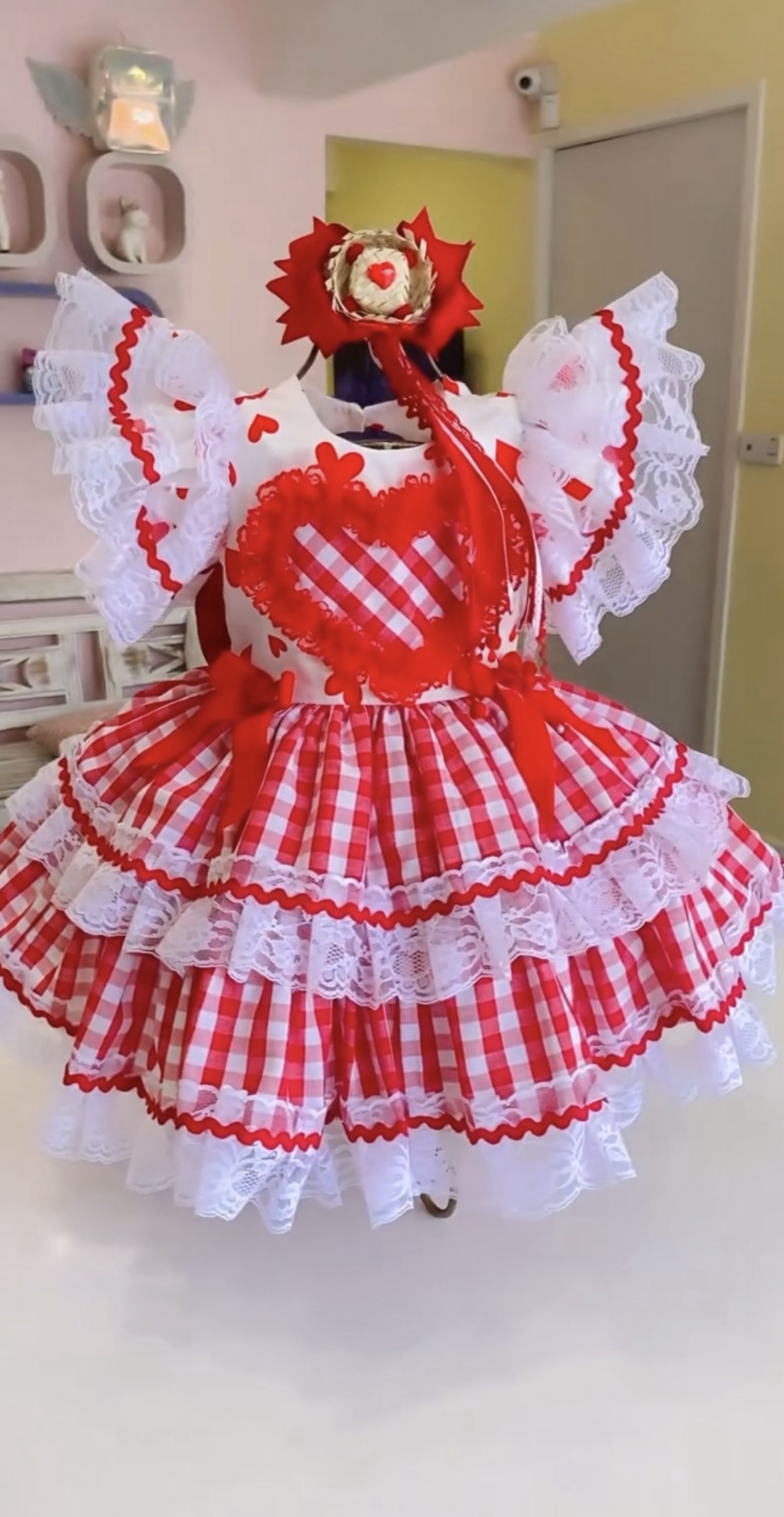 Vestido junino coraçãozinho